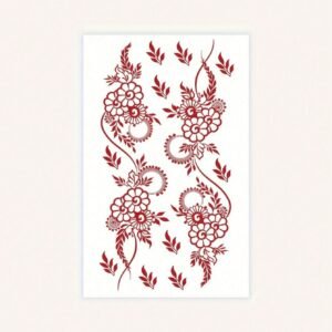 1 pc tatouage fleurs rouges