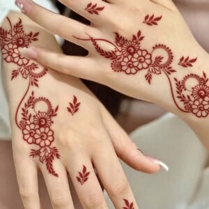 1 pc tatouage fleurs rouges
