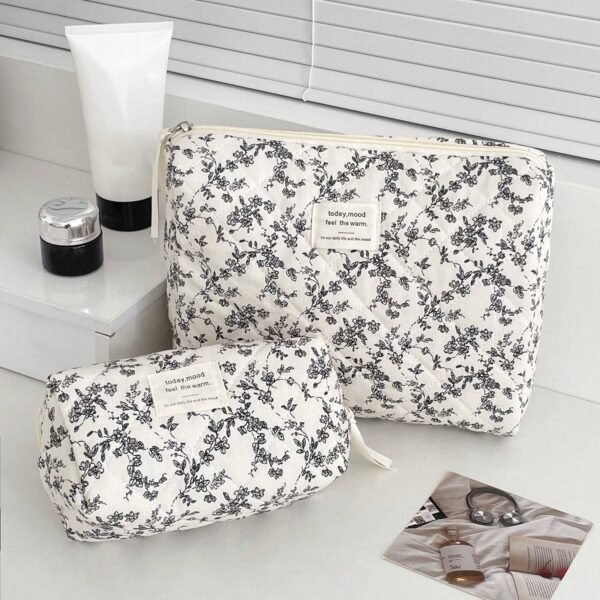 1 pc Sac maquillage floral coréen – Image 6