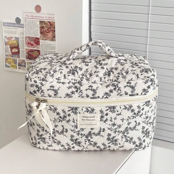1 pc Sac maquillage floral coréen – Image 5