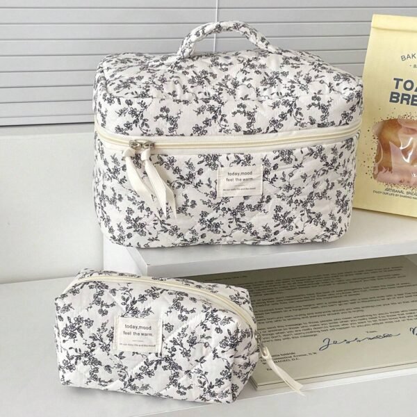 1 pc Sac maquillage floral coréen – Image 7