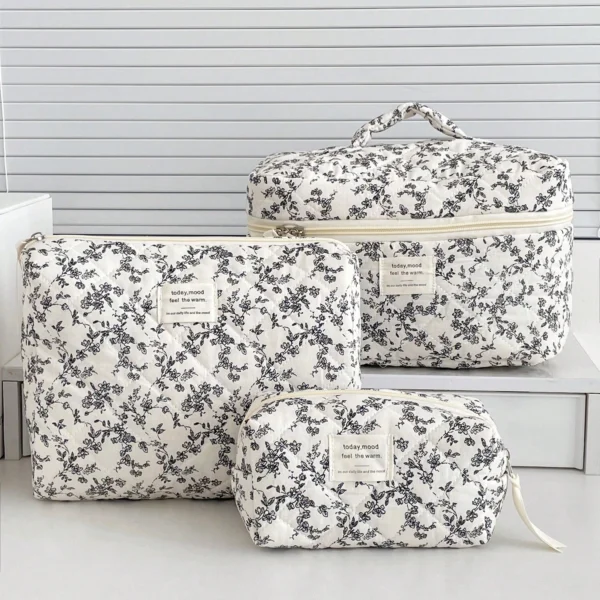 1 pc Sac maquillage floral coréen