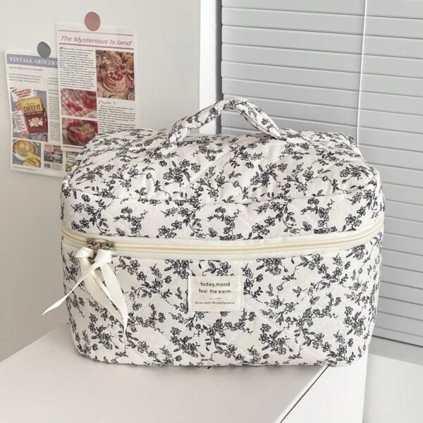 1 pc Sac maquillage floral coréen – Image 11
