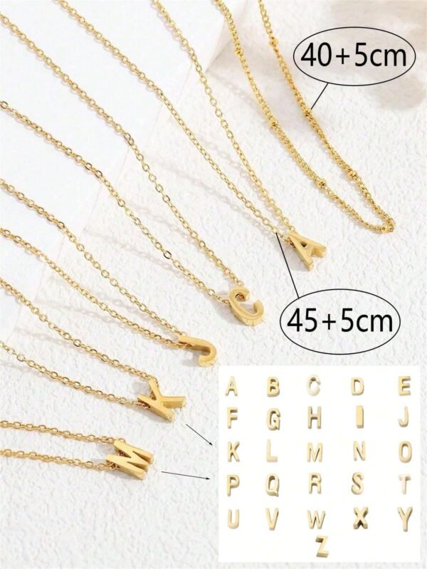 2 Colliers Lettre Minimaliste – Image 7