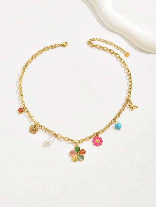 Collier Fleur Papillon Multicole – Image 10