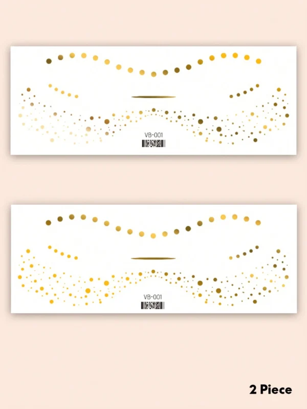 2 pcs tatouage doré visage – Image 5