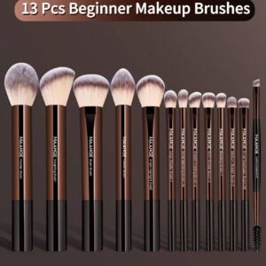 13 pcs pinceaux pro MAANGE alu longs