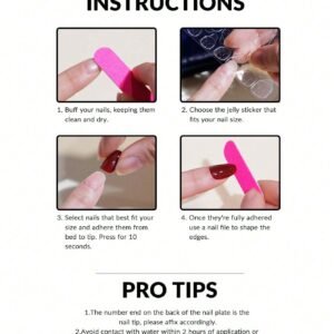 24 pcs ongles amande fleurs or rose