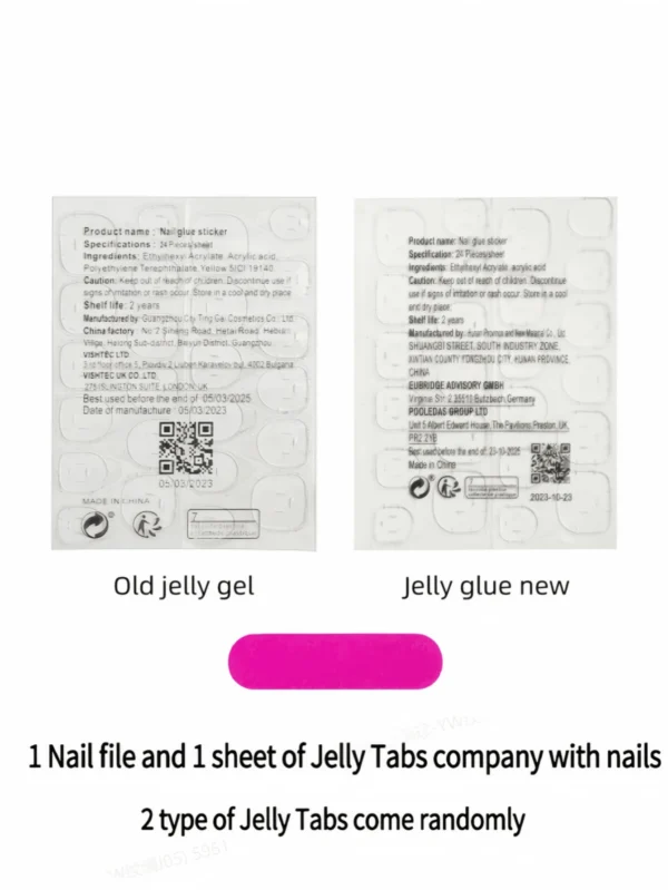 24 pcs ongles amande fleurs or rose – Image 3