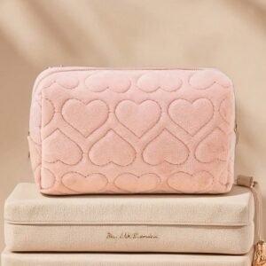 1 pcs sac maquillage cœur macaron