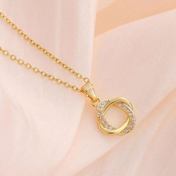 Collier Zircone Couronne Ronde – Image 7