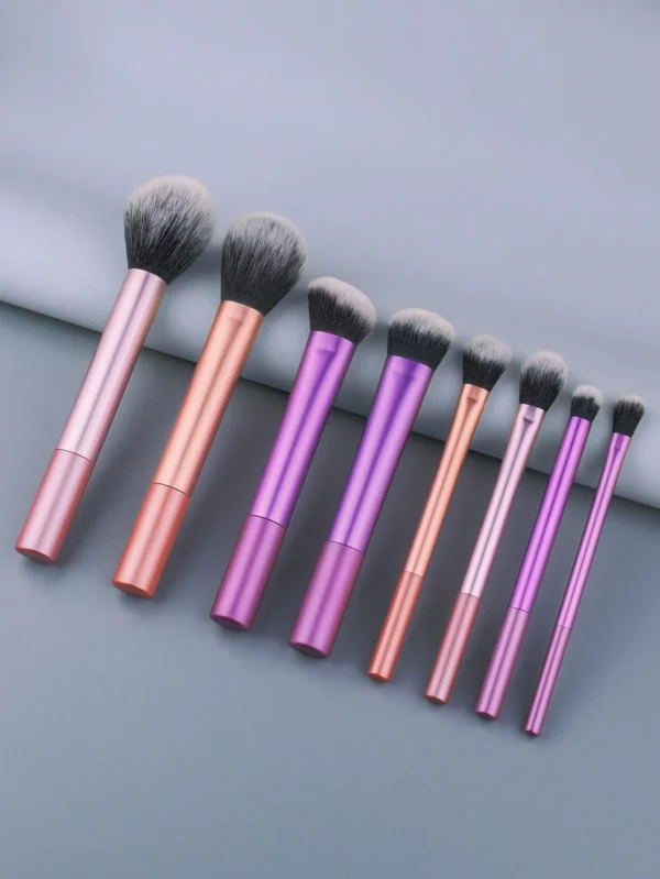 8 pcs pinceaux pro aluminium voyage – Image 3
