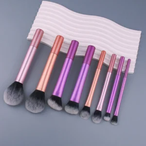 8 pcs pinceaux pro aluminium voyage