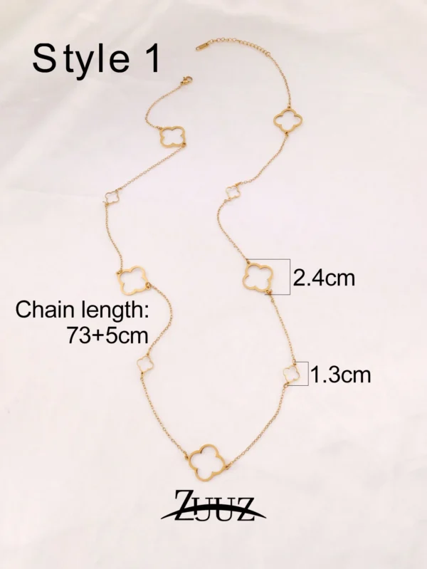 Collier Trèfle Feuilles Dé – Image 2