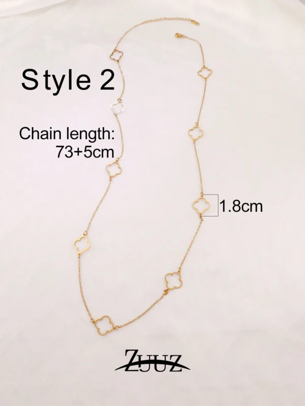 Collier Trèfle Feuilles Dé – Image 3