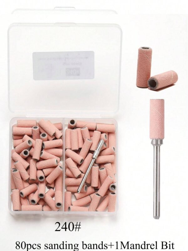 80 pcs bandes ponçage roses