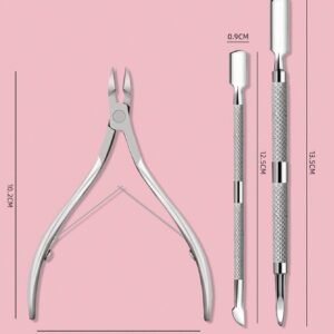 3 pcs outils cuticules inox