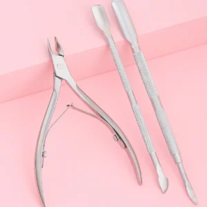 3 pcs outils cuticules inox