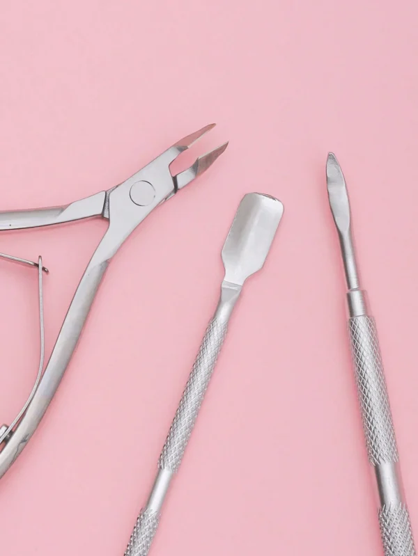 3 pcs outils cuticules inox – Image 5