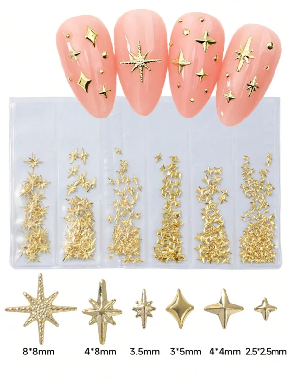 400 pcs Décorations étoiles dorées