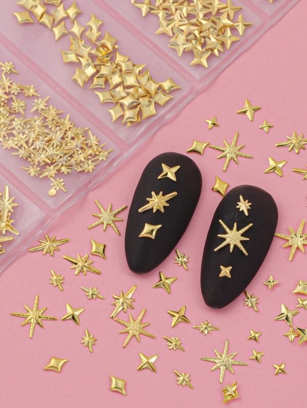 400 pcs Décorations étoiles dorées – Image 2