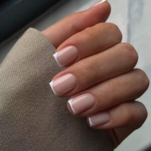 24 pcs ongles carrés French kit