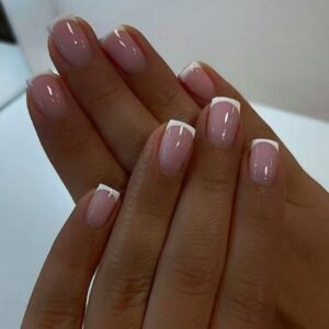24 pcs ongles carrés French kit