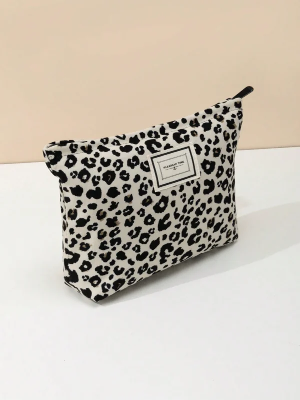 Sac léopard blanc maquillage – Image 4
