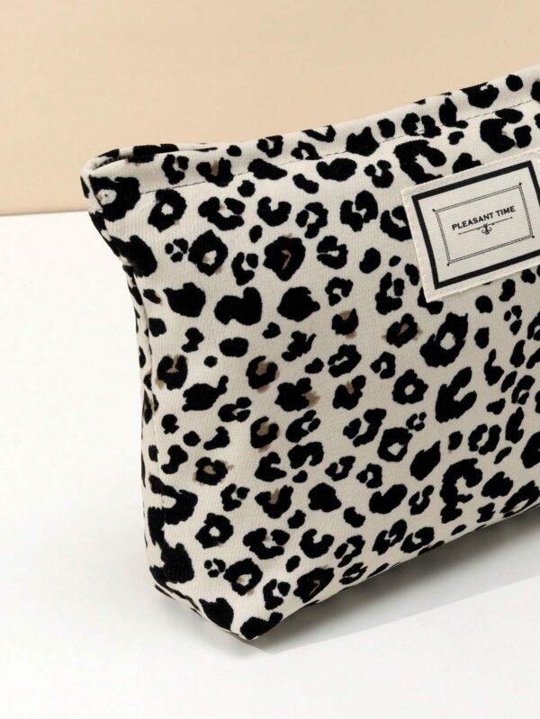 Sac léopard blanc maquillage – Image 2