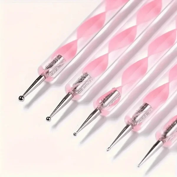5 pcs pinceaux silicone double – Image 3
