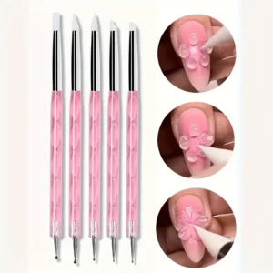 5 pcs pinceaux silicone double