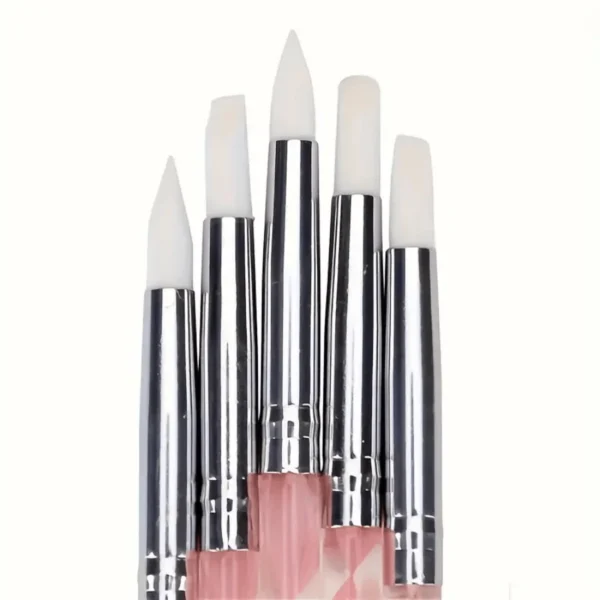 5 pcs pinceaux silicone double – Image 2