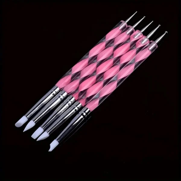 5 pcs pinceaux silicone double – Image 6