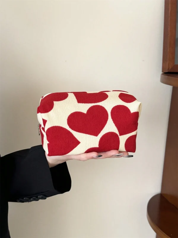 1 pc Sac cœur rouge voyage – Image 4