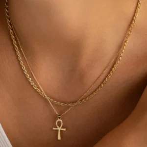 Collier croix Ankh dé