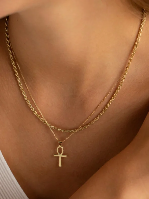 Collier croix Ankh dé