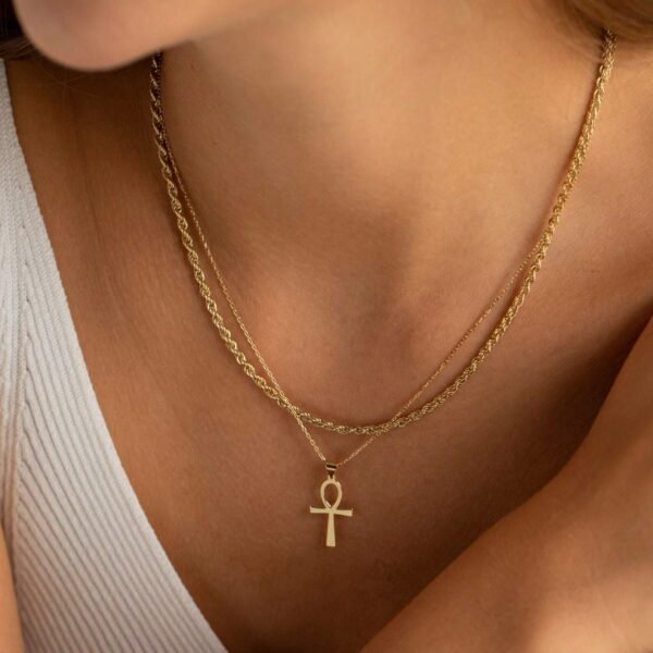 Collier croix Ankh dé – Image 8