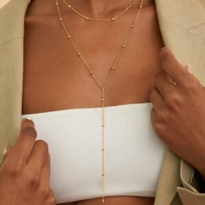 Collier boule  long