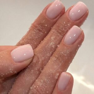 24 pcs ongles carrés rose French