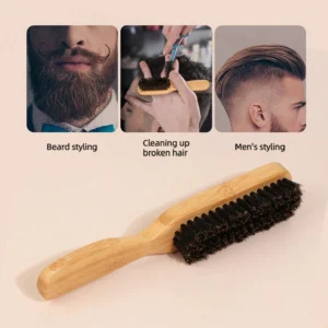 Brosse barbe soies bambou