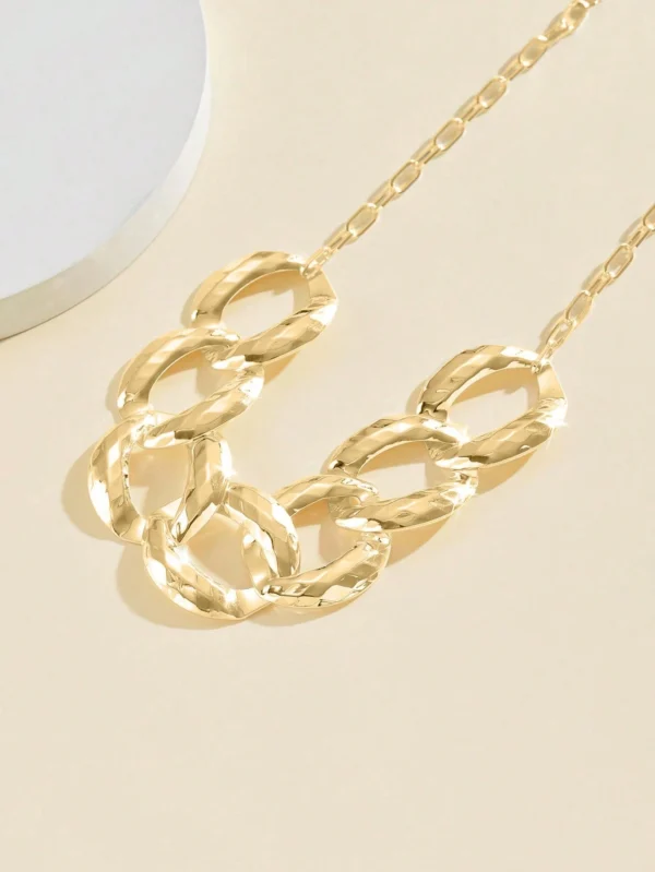 Collier punk géométrique brillant – Image 4