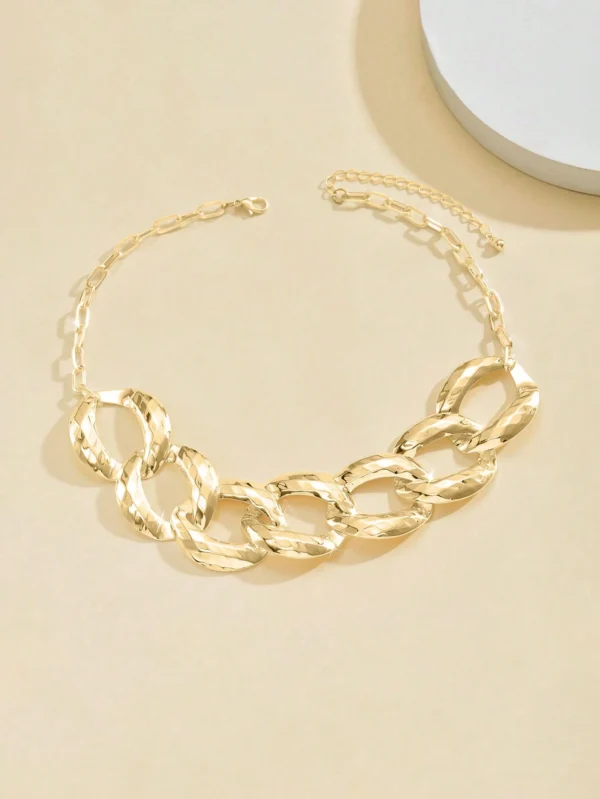 Collier punk géométrique brillant – Image 3