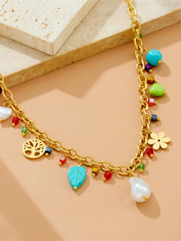 Collier cœur cerise multi – Image 5