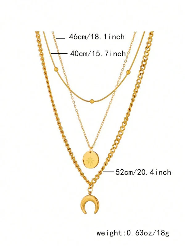 Collier étoile lune multicouche – Image 10