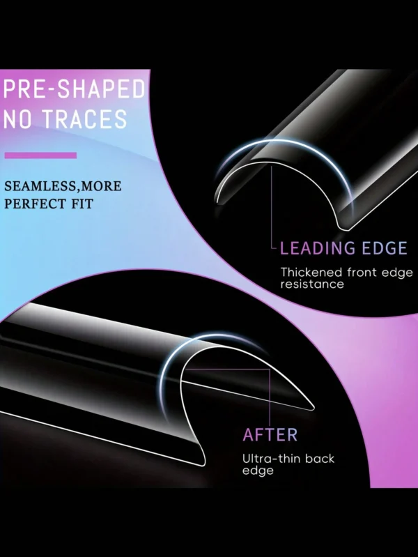 120 pcs tips gel carrés mi-longs – Image 3