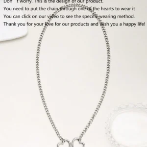 Collier Punk Cœur Métal