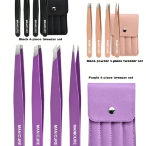 Pinces sourcils colorées 4 pcs