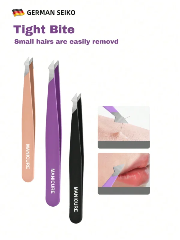 Pinces sourcils colorées 4 pcs – Image 4
