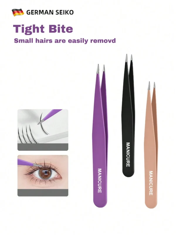 Pinces sourcils colorées 4 pcs – Image 5
