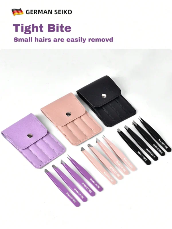 Pinces sourcils colorées 4 pcs – Image 7